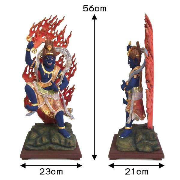 最上彫り 彩色蔵王権現 立像 高さ56cm 楠製 木彫り 仏像 : 仏像と