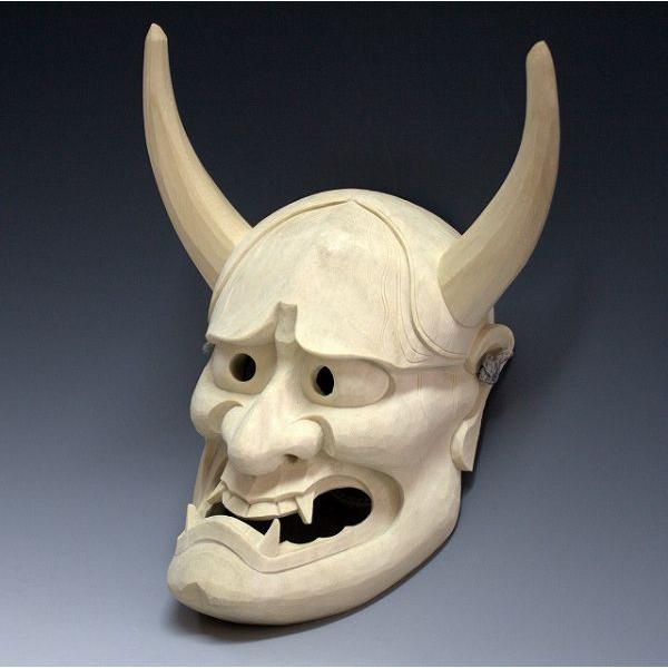 般若面 木彫り 楠面 能面 お面 : 仏像と縁起物の専門店 龍祥本舗