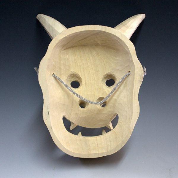 真蛇面(蛇面) 木彫り 楠面 能面 お面 : 仏像と縁起物の専門店 龍祥本舗