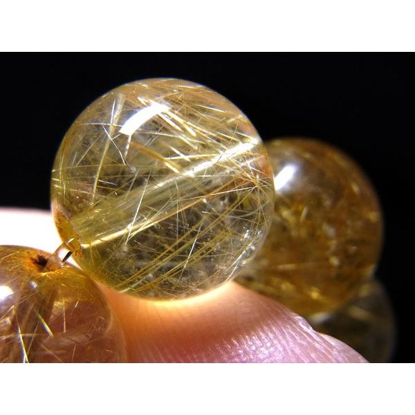 ルチルクォーツ 12mm ブレスレット 天然石 パワーストーン : 仏像と