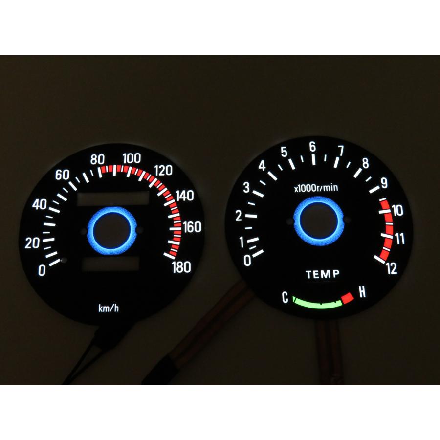 ELメーター RZ350 黒 純正風 4L3 4U0 RZ250 ブラック ELパネル : 堀内