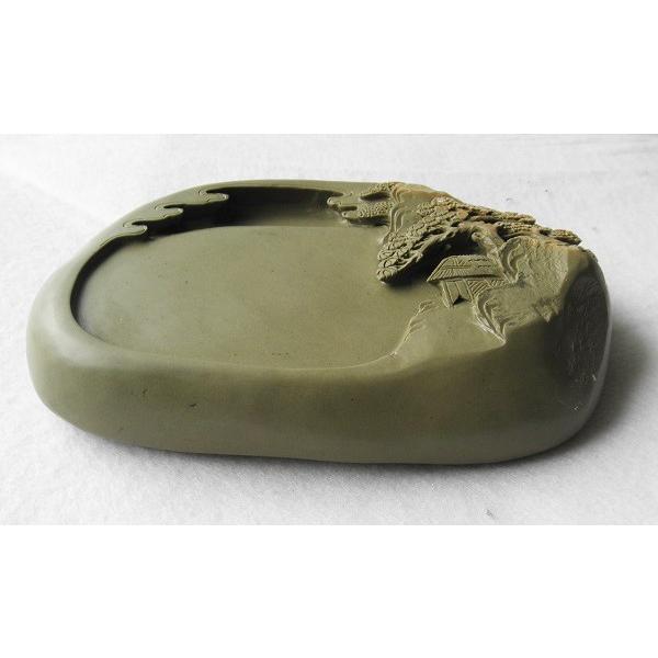 緑端渓硯 山水硯 8吋 一点物 すずり : 書道用品 緑風店 - 通販 - Yahoo