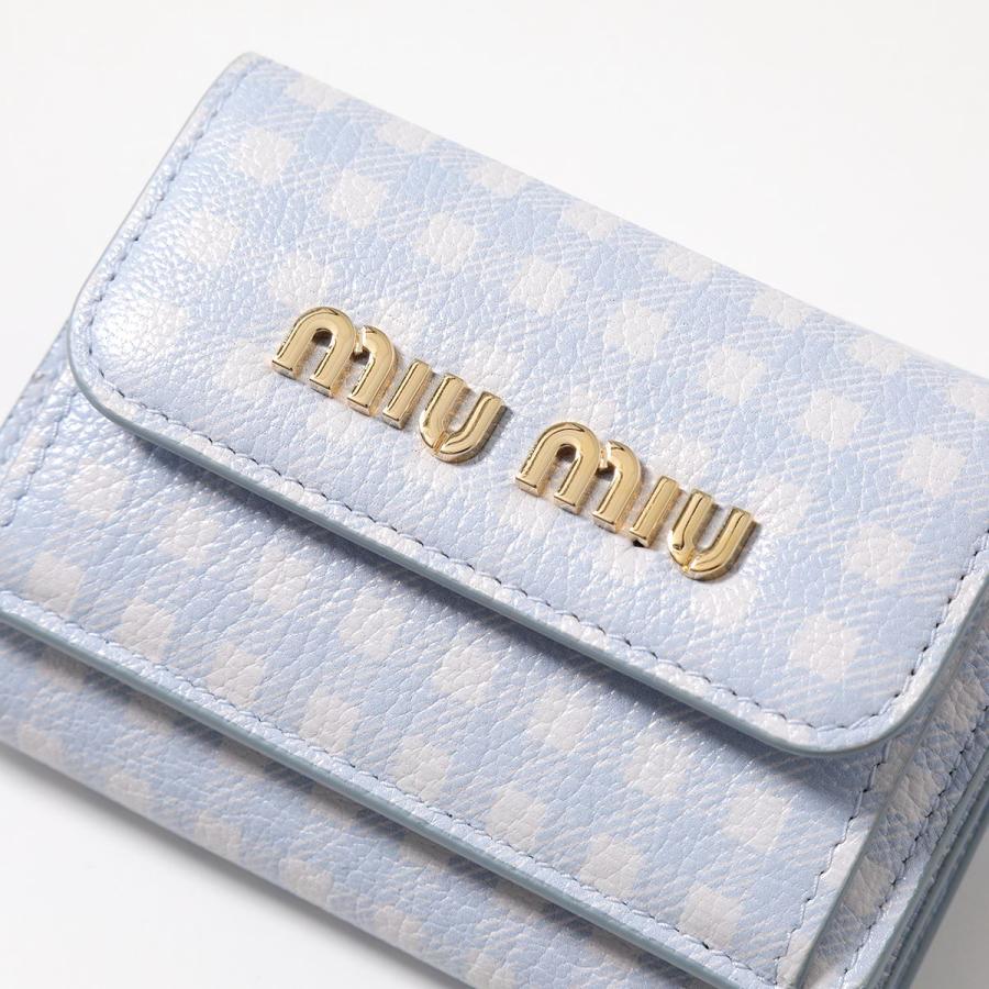 miu miu（ミュウミュウ） 三つ折り財布 MADRAS マドラス 5MH021 54V