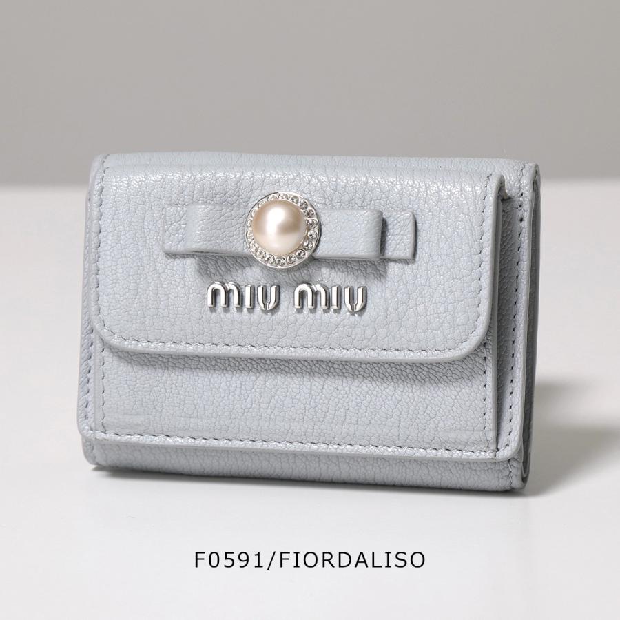 miu miu（ミュウミュウ） 三つ折り財布 MADRAS マドラス 5MH021 2F3R