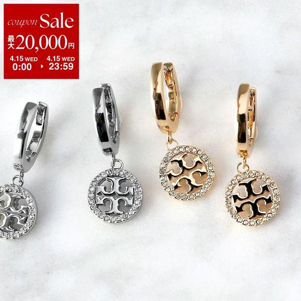 TORY BURCH（トリーバーチ） ピアス MILLER PAVE HUGGIE HOOP ミラー