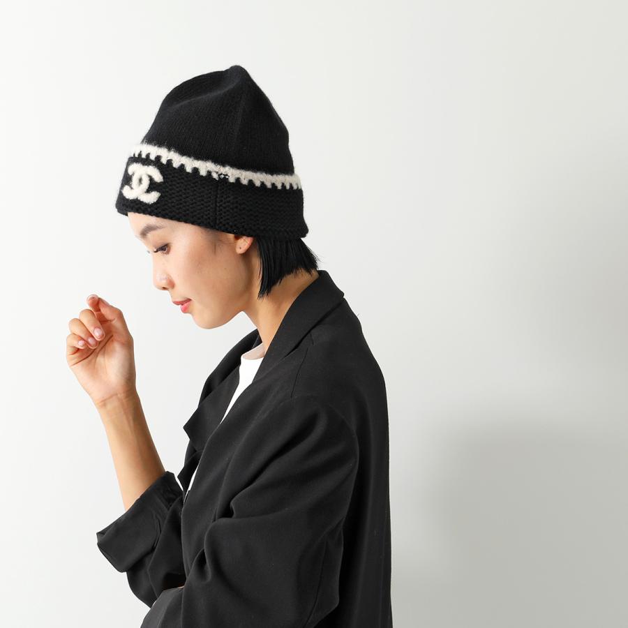 トラベル様シャネルCHANEL カシミアニット帽ビーニー
