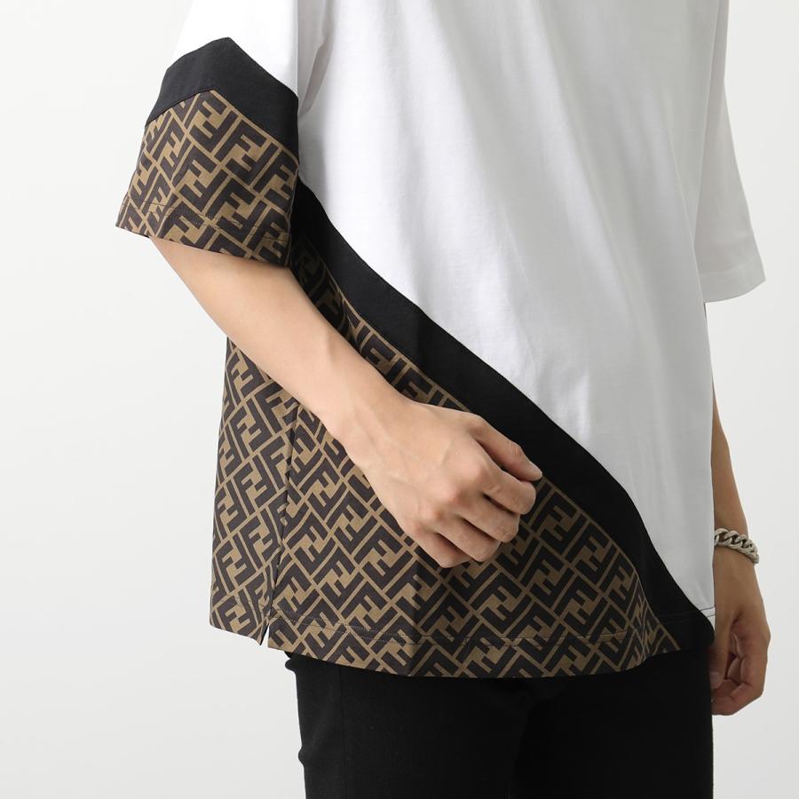 FENDI（フェンディ） 半袖 Tシャツ FAF682 AN68 メンズ コットン FF柄
