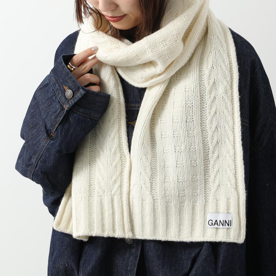 GANNI（ガニー） マフラー Cable Scarf ケーブルスカーフ A5113 A5364