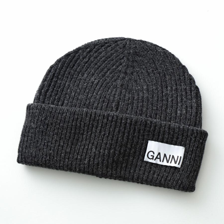 GANNI（ガニー） ニット帽 Light Structured Rib Knit Beanie A5118