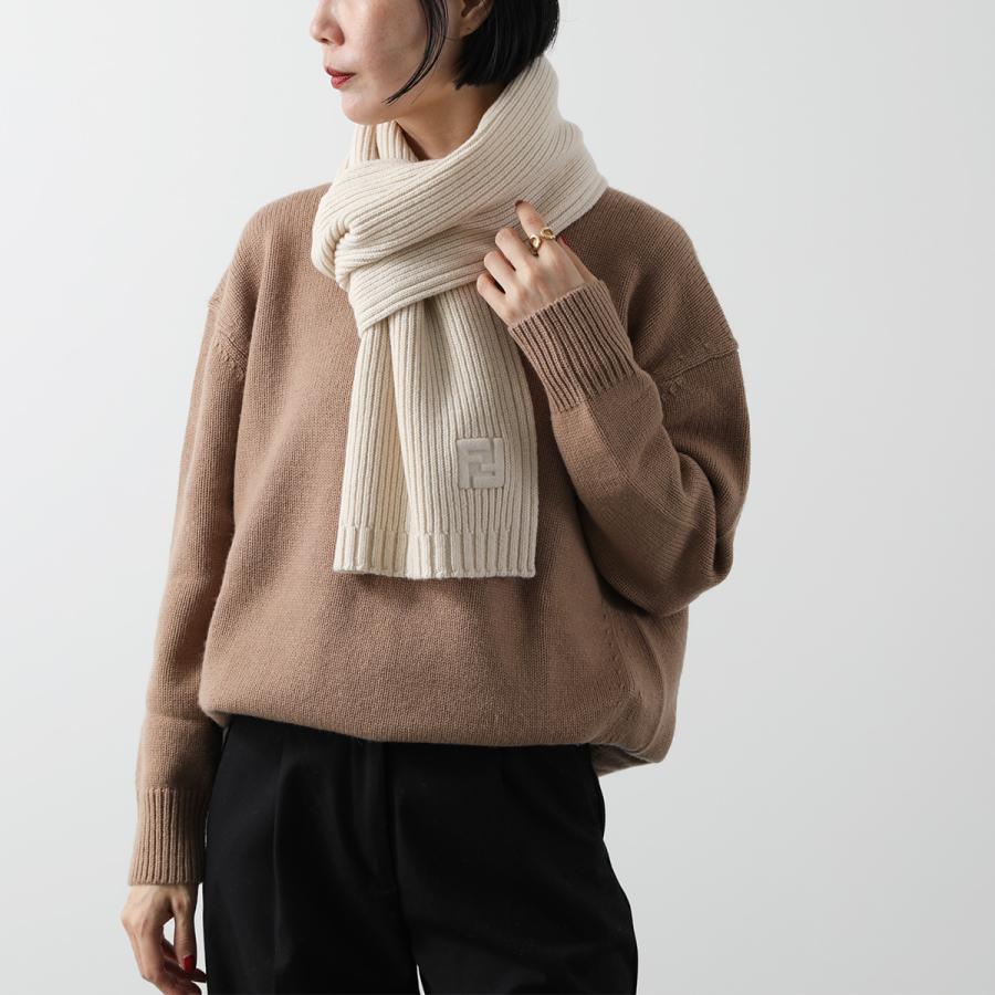 FENDI（フェンディ） マフラー FXT117 ASG2 レディース リブ カシミア
