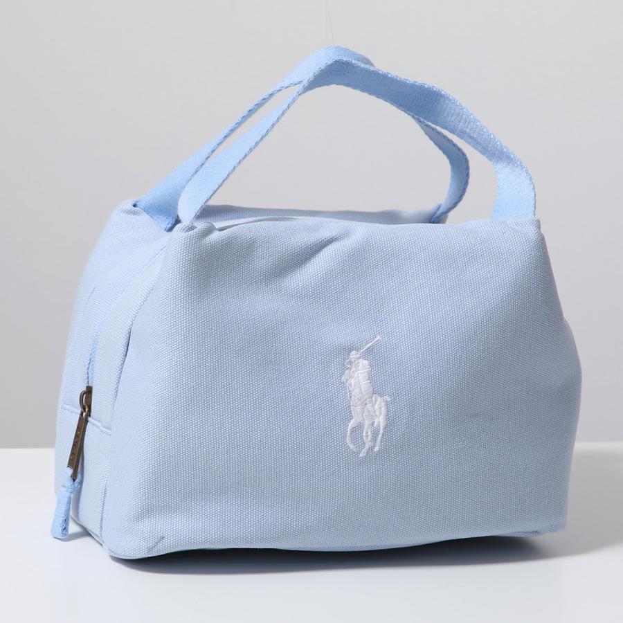 POLO RALPH LAUREN 青 バケットバッグ タッセル付き