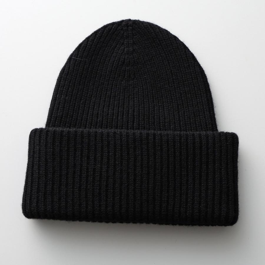 CHANEL カシミヤシルクニット帽 黒 ラメ入りリボン CCロゴ刺繍ほぼ未