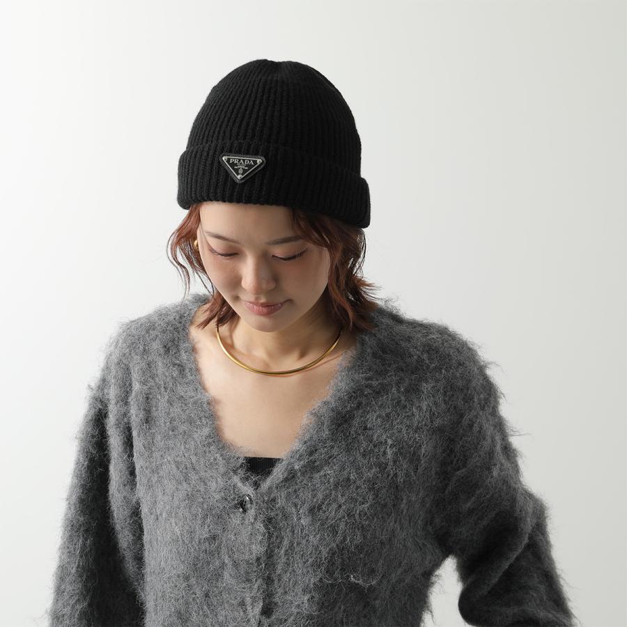 PRADA（プラダ） ニット帽 2HC426 3IM メンズ トライアングルロゴ