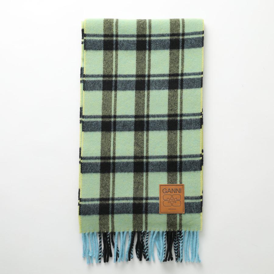 GANNI（ガニー） マフラー Double Face Wool Check Scarf レディース