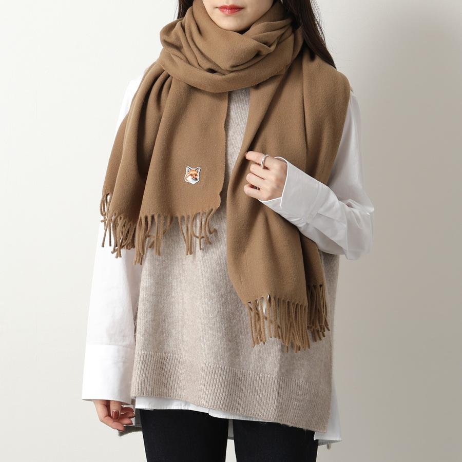 MAISON KITSUNE（メゾン キツネ） マフラー SMALL FOX HEAD WOOL SCARF