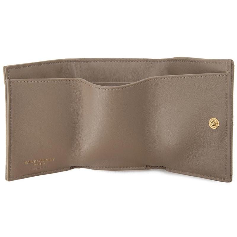 SAINT LAURENT ysl 三つ折り財布 トープ