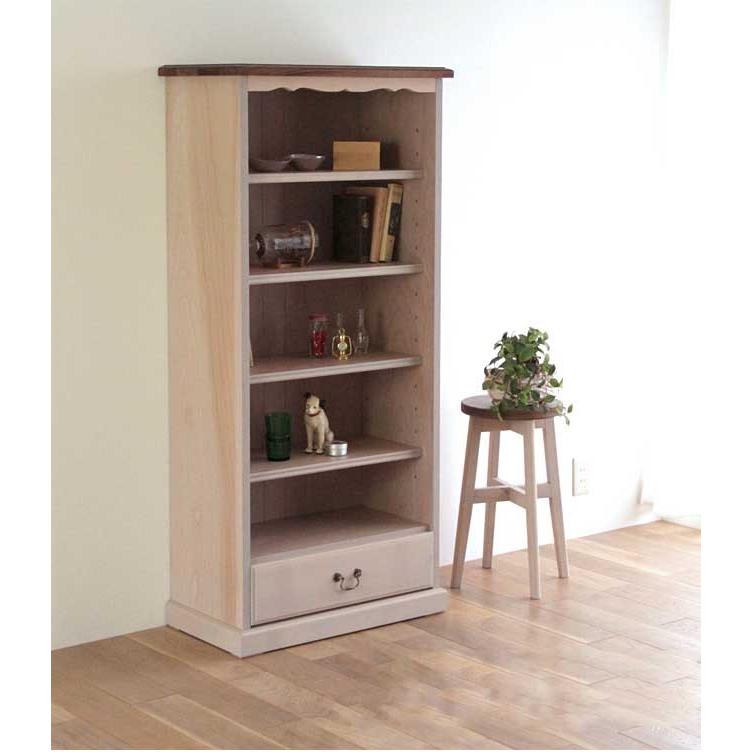 オープン書棚 ブックシェルフ キャビネット フレンチカントリー