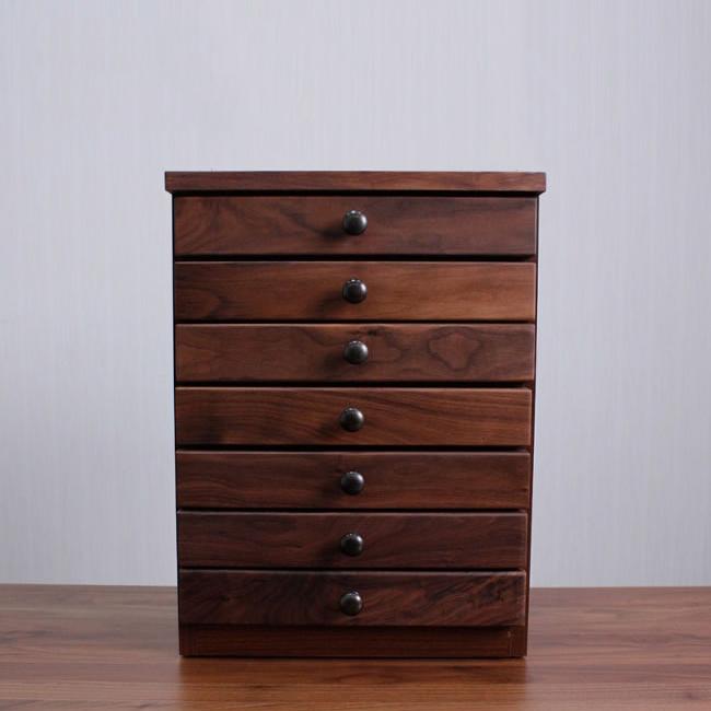 レターケース おしゃれ A4 ウォールナット 木製 書類収納 7段