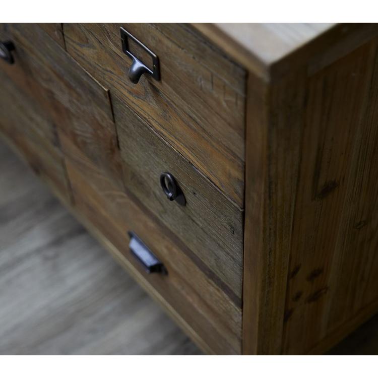 チェスト タンス 3段 8ドロワー 高さ80 おしゃれ 木製チェスト 可愛い