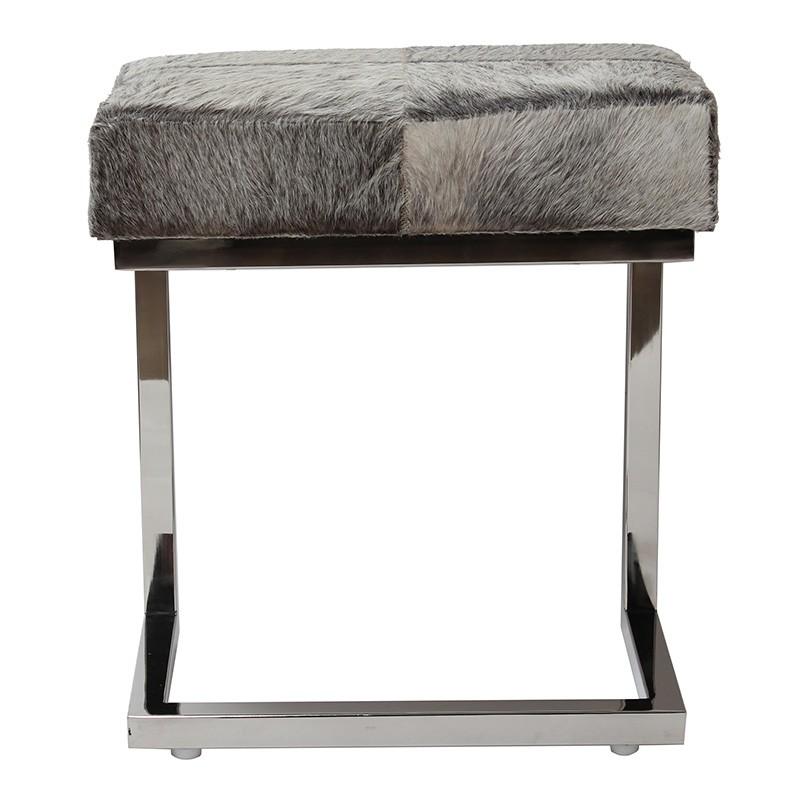 スツール リアルファー おしゃれ 北欧 玄関スツール グレー Grey 海外