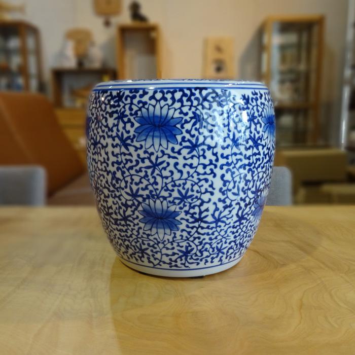 美しい 青色 八角形 陶器 火鉢 鉢カバー 花瓶 器 水槽 水鉢 陶器 鳥獣