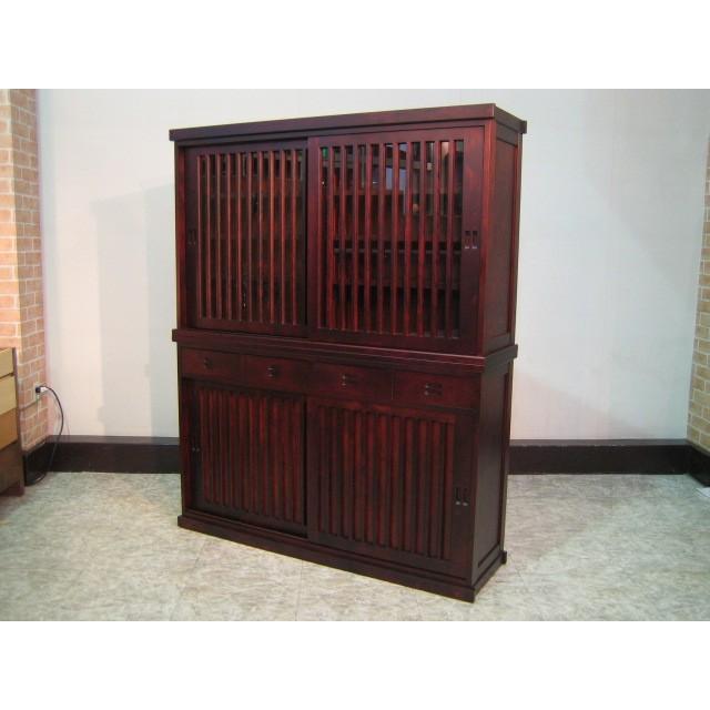 食器棚 水屋箪笥 クラッシック アンティーク 和モダンシノワズリ 樺