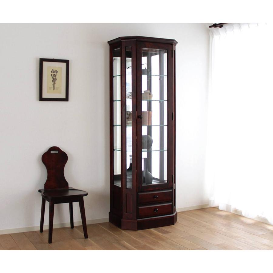 最終値下げ】キュリオケース木製ガラスケース バーズアイ 高145横65