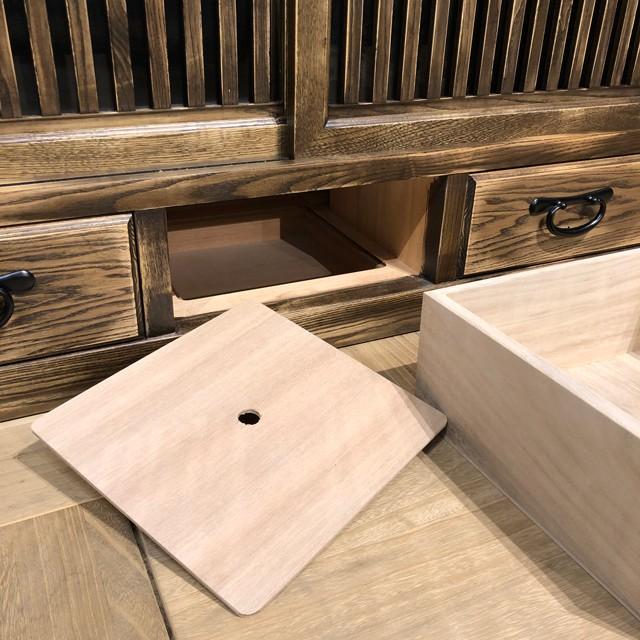 水屋箪笥 茶箪笥 食器棚 和家具 民芸調家具 アンティーク タモ無垢