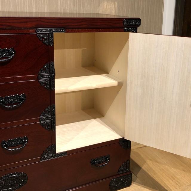 榎津民芸家具 40整理箪笥片開き 民芸家具 和 チェスト 完成品 ミドル