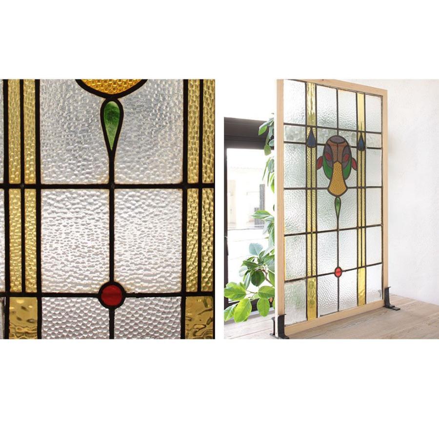 レア】昭和 和柄 骨董 レトロ ステンドグラス インテリアディスプレイ