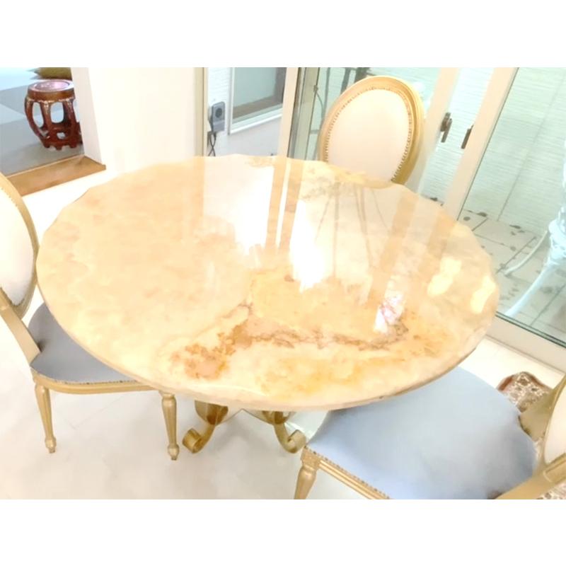 大理石家具 オーダーメイド アイアン ラウンドテーブル アイーダ