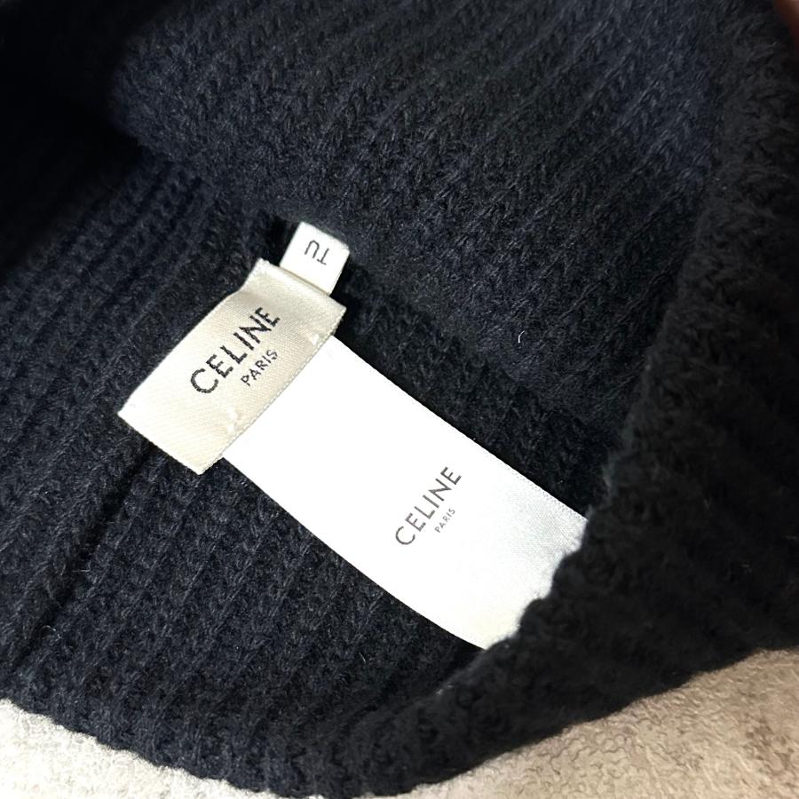 CELINE（セリーヌ） 【未使用】 ニット帽 ブラック ビーニー ニット