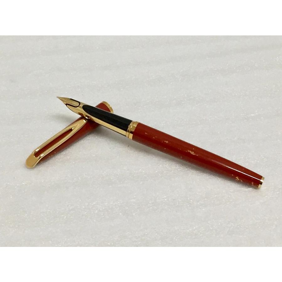 WATERMAN C/F モアレPLAQUE OR Gヴィンテージ万年筆18K ウォーターマン