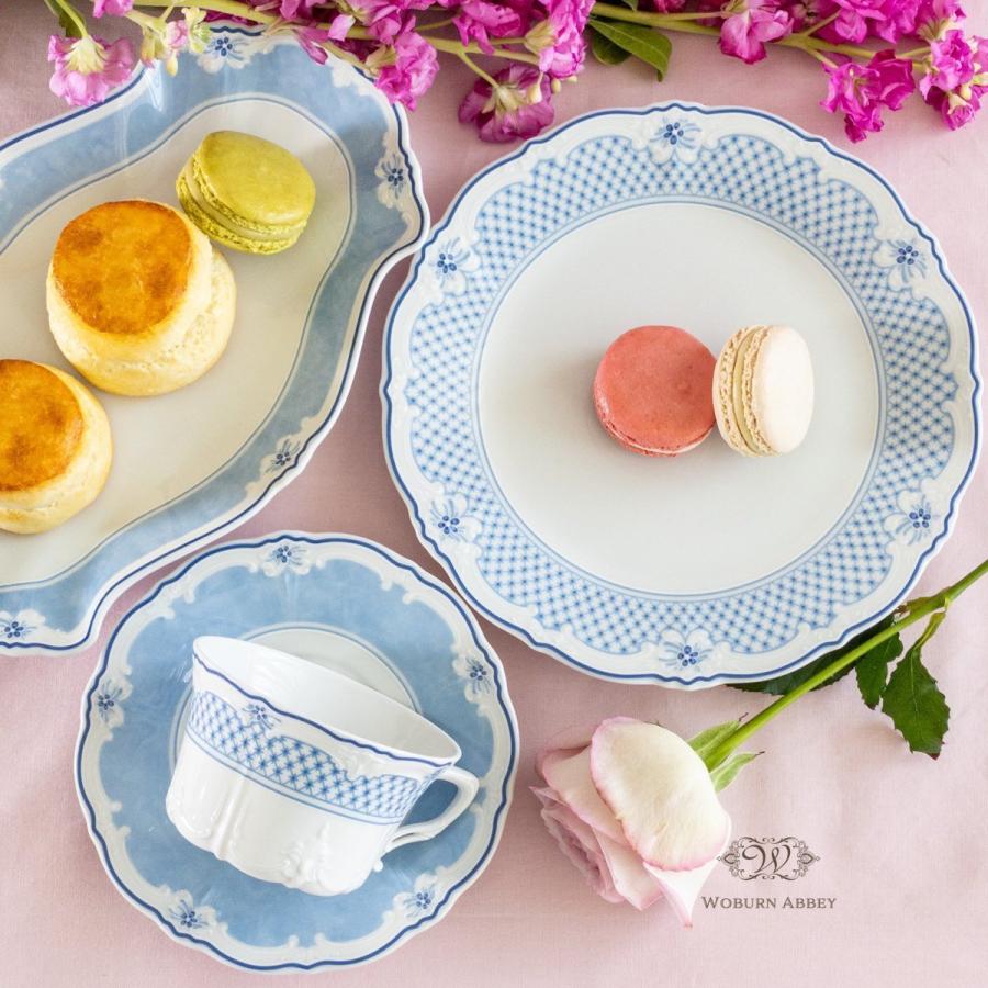 フェントン ブルーオパルセント ダイヤモンドレース ディッシュ 大皿