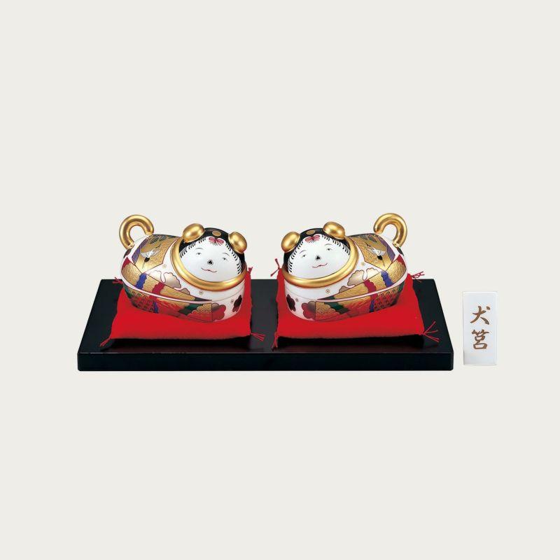 ノリタケ Noritake 桃の節句 置物 歳時記 蓋物 犬筥（いぬばこ） K102