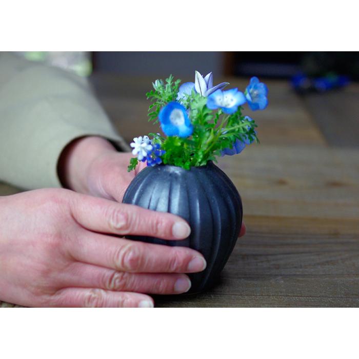 徳利型 一輪差し 益子焼 フラワーベース 陶器製 花器 花瓶 焼きもの