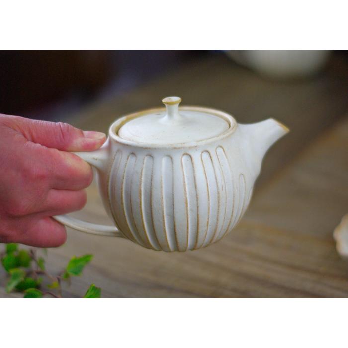 kinari まん丸ティーポット（小) 益子焼 わかさま陶芸 緑茶＆紅茶用