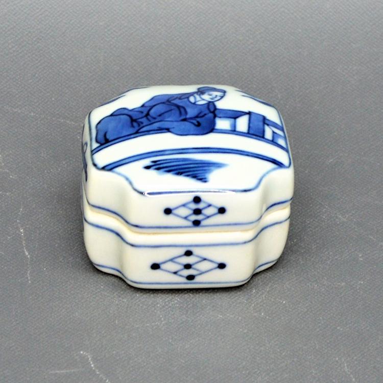 香合 呉須 周茂叔 景徳鎮 王懐英作 茶道 茶道具 : 和空間ヤフー