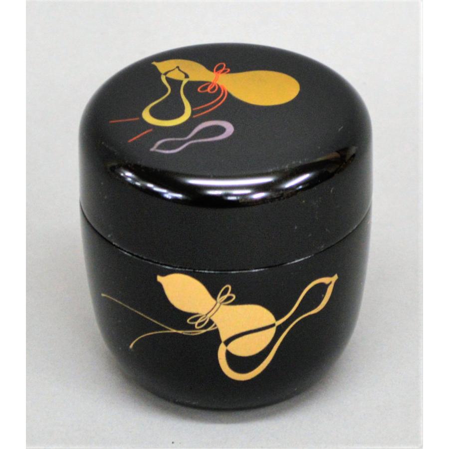 中棗 六瓢 木製 中村湖彩作 化粧箱 無病息災 茶道具 漆絵 縁起物 伝統