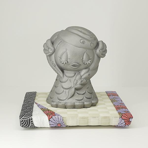 古美術 花文瓦細工 彫刻 明治〜大正期 伝統工芸 置物 古美術 花文瓦