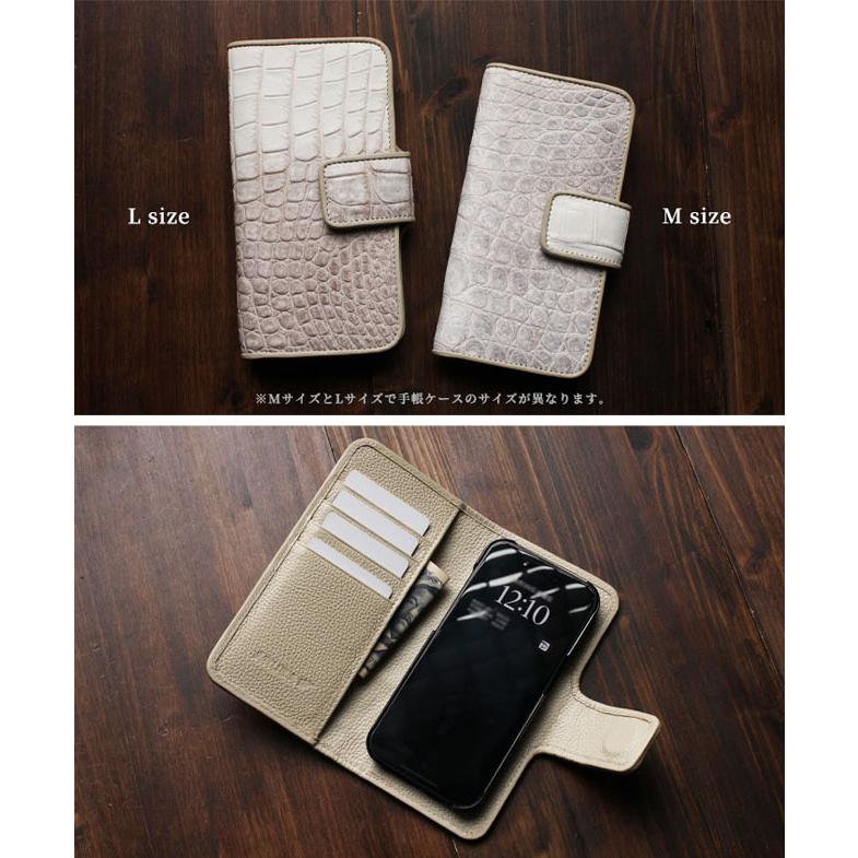 ヒマラヤクロコ 本革 クロコダイル ホワイト iPhoneケース