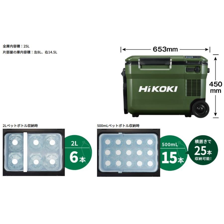 ヒコ ハイコーキ 18V コードレス冷温庫 25L UL18DBA 蓄電池×2セット