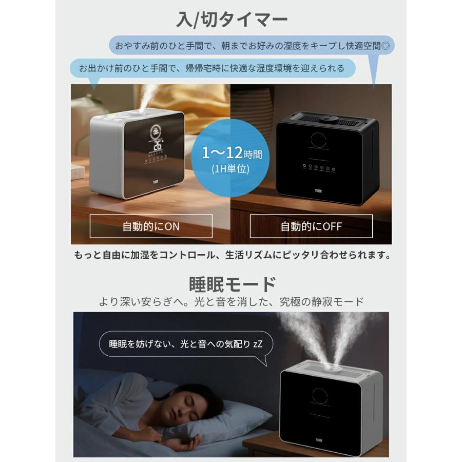 YUGOR 「限定クーポンで7,180円」加湿器 大容量 加湿器 卓上 9L 加湿機