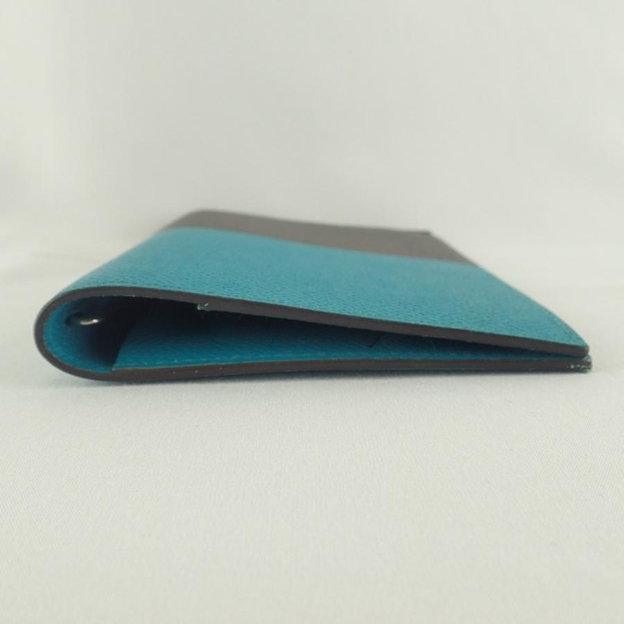 希少 美品 エルメス A4 ノートカバー バイカラー アジェンダ ブルー