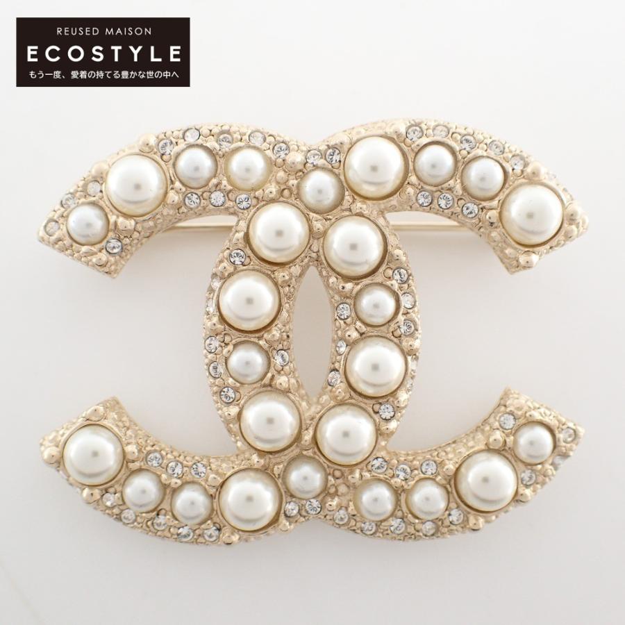 R2336 未使用 シャネル ココマーク フェイクパール×ラインストーン