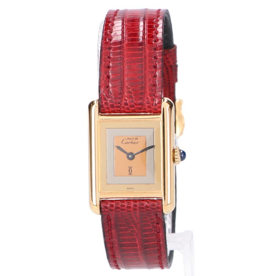 CARTIER】カルティエ ヴェルメイユ 925レディース ボルドー 腕時計