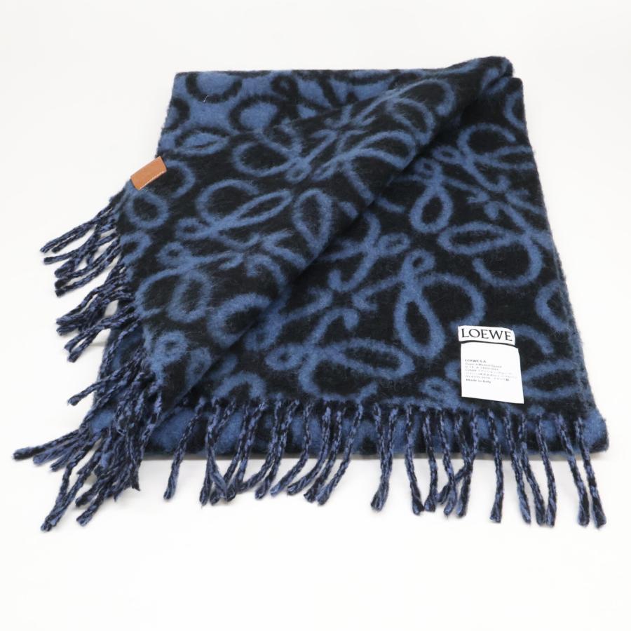 LOEWE（ロエベ） アナグラム アルパカ/ウール フリンジ マフラー