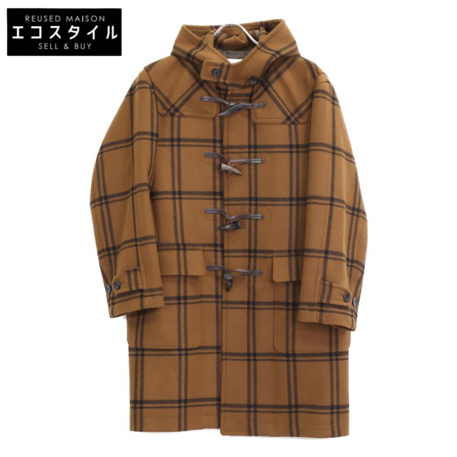 SHIPS（シップス） ブラウン チェック柄 ダッフルコート ブラウン S