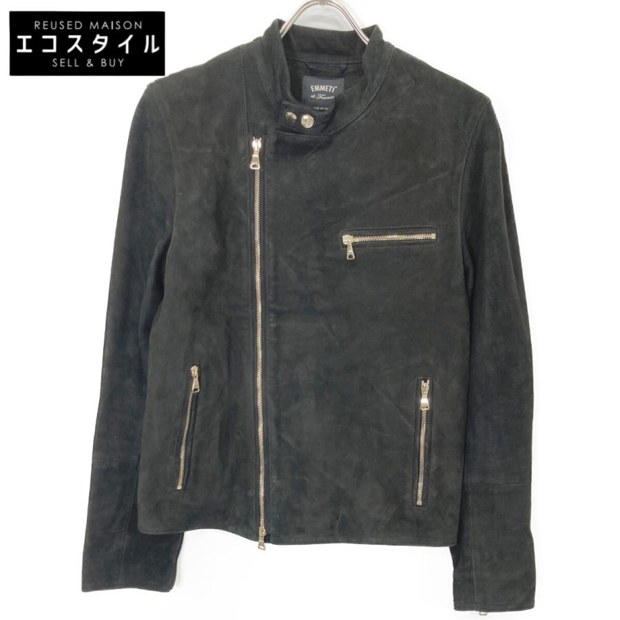 UA別注EMMETI JURI SOVEREIGN 黒レザージャケット50極美品 エンメティ
