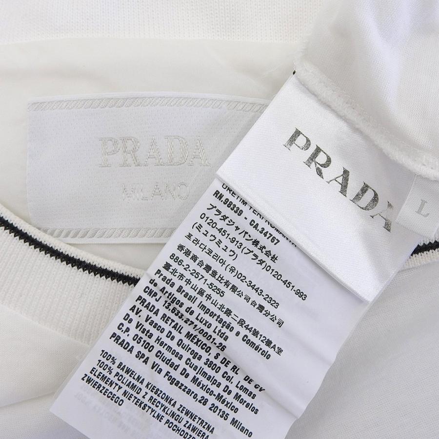 PRADA（プラダ） ロゴプレート付き ナイロンポケット クルーネック T